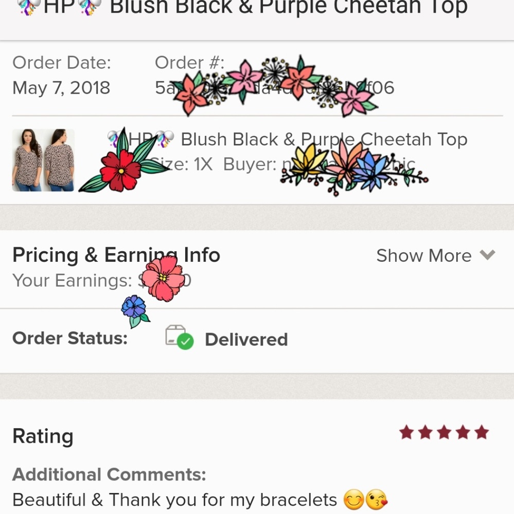 Blush Black and Purple Cheetah Top - Picture 2 of 2